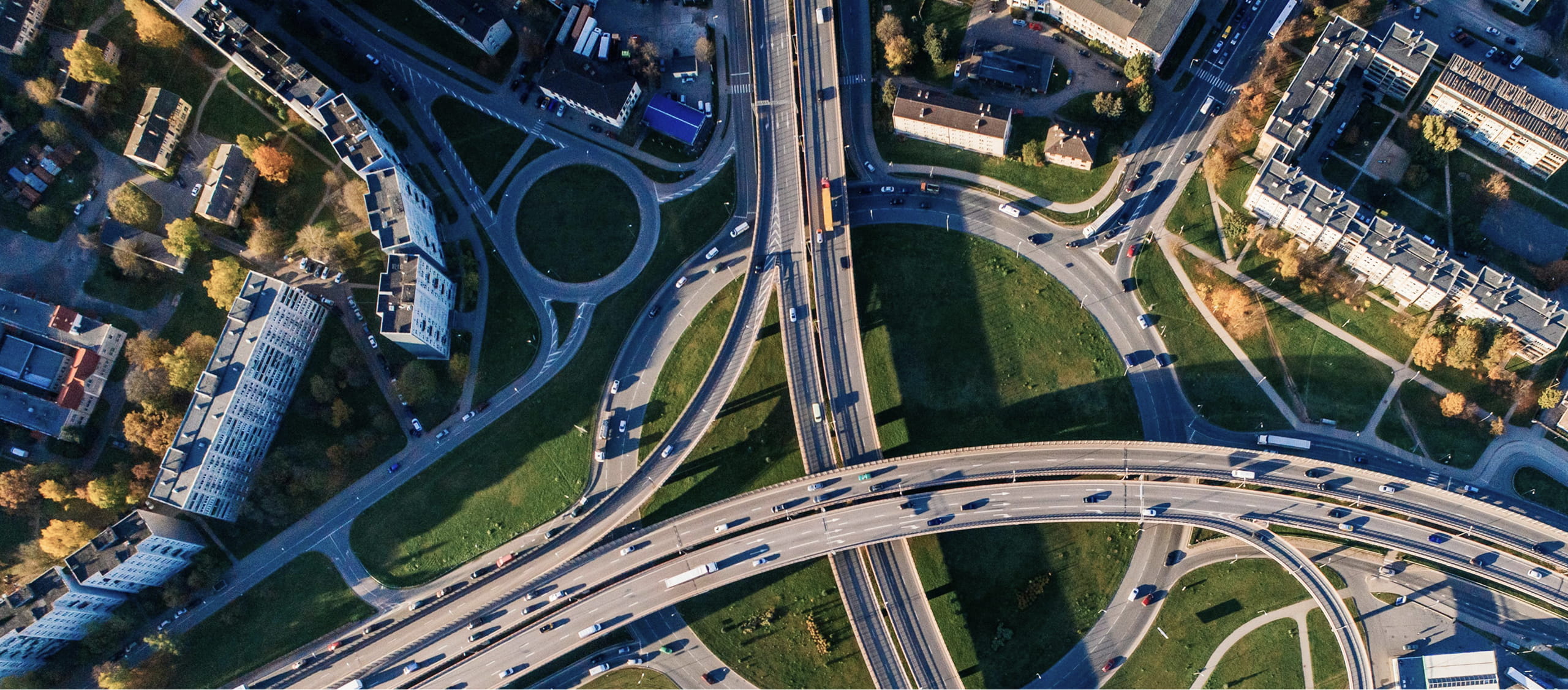 Birds eye view of traffic
